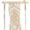 22" Boho Chic Wood Macrame Shelf with Diamond Weave